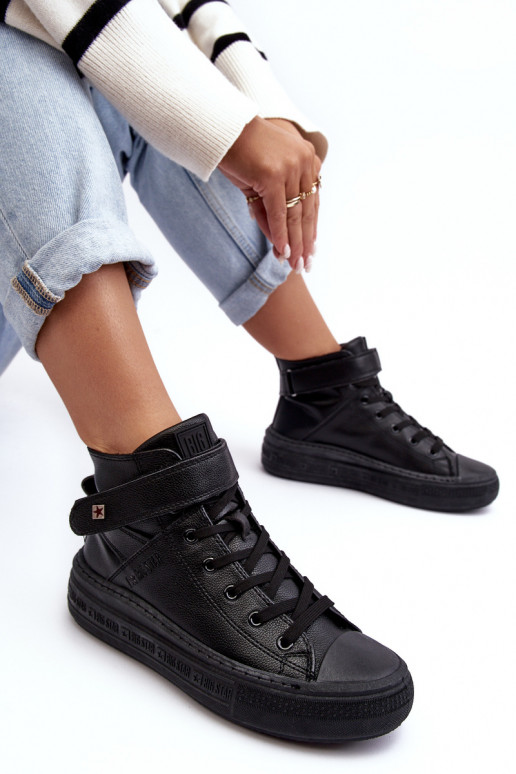 Zapatos de ocio calentados con plataforma Big Star color negro MM274008