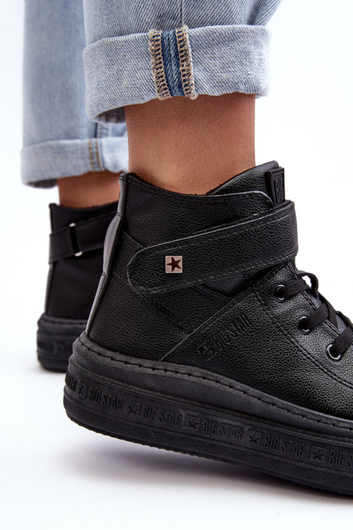 Zapatos de ocio calentados con plataforma Big Star color negro MM274008