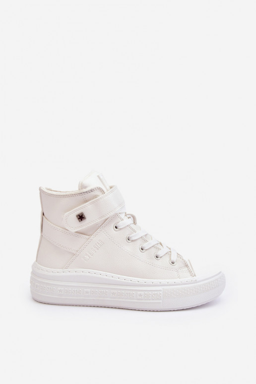 Zapatos de ocio calentados con plataforma Big Star color blanco MM274006
