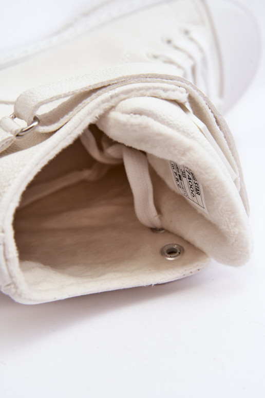 Zapatos de ocio calentados con plataforma Big Star color blanco MM274006