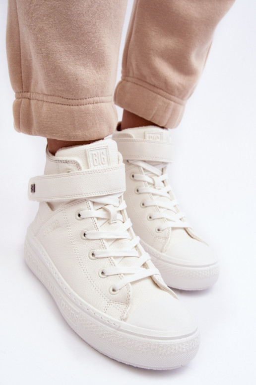 Zapatos de ocio calentados con plataforma Big Star color blanco MM274006