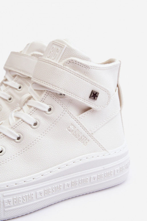 Zapatos de ocio calentados con plataforma Big Star color blanco MM274006