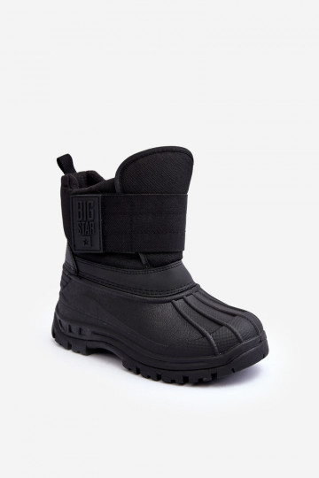 Botas de nieve para niños con cierres adhesivos calentadas negras Big Star MM374122