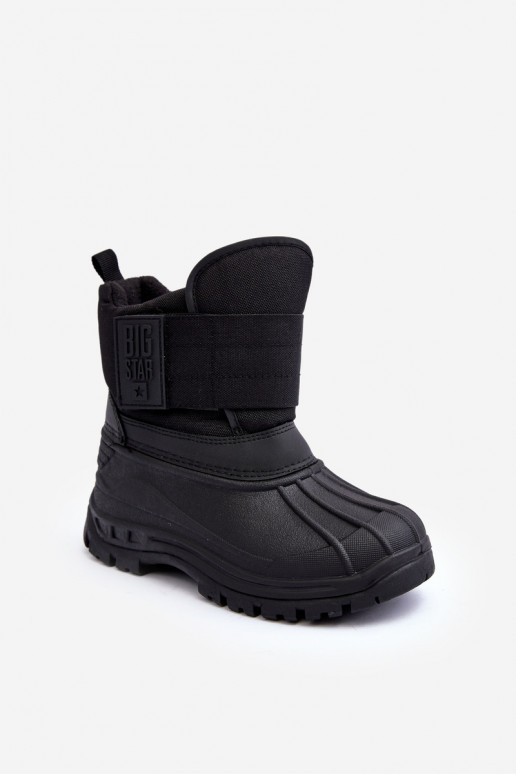 Botas de nieve para niños con cierres adhesivos calentadas negras Big Star MM374122
