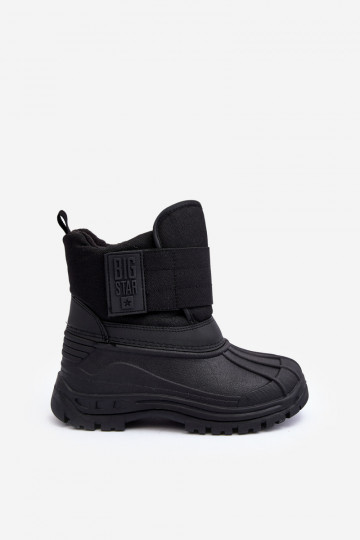 Botas de nieve para niños con cierres adhesivos calentadas negras Big Star MM374122 2