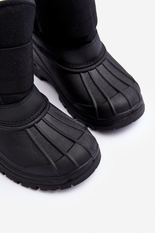 Botas de nieve para niños con cierres adhesivos calentadas negras Big Star MM374122