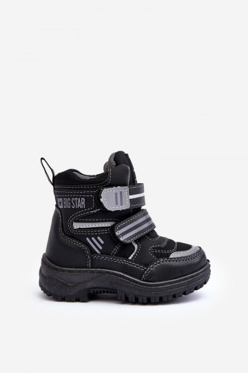 Botas de nieve para niños calefactables y con cierres adhesivos negro Big Star MM374129 2