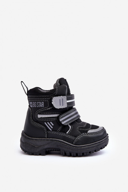 Botas de nieve para niños calefactables y con cierres adhesivos negro Big Star MM374129