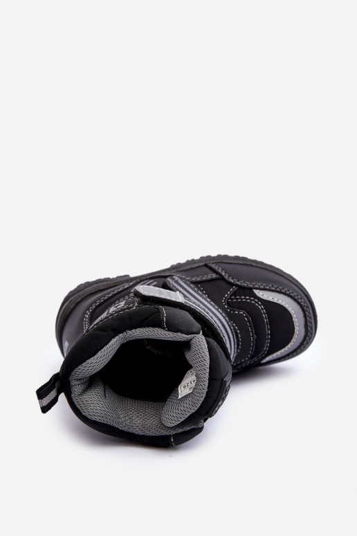 Botas de nieve para niños calefactables y con cierres adhesivos negro Big Star MM374129