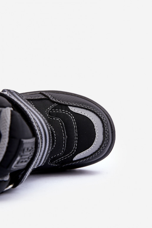 Botas de nieve para niños calefactables y con cierres adhesivos negro Big Star MM374129