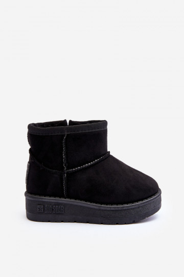 Botas de nieve para niños calentadas con cremalleras, negras Big Star MM374100 2