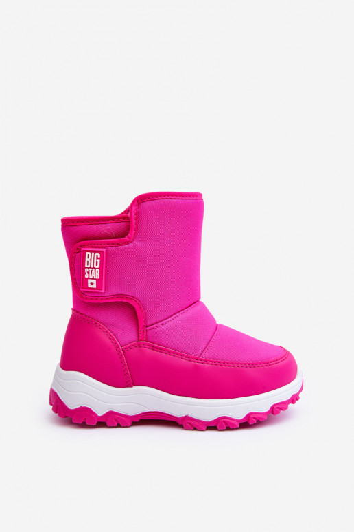 Botas de nieve calentadas con cierres adhesivos Infantiles rosa Big Star MM374121 Botas de nieve calentadas con cierres adhesivos Infantiles rosa Big Star MM374121