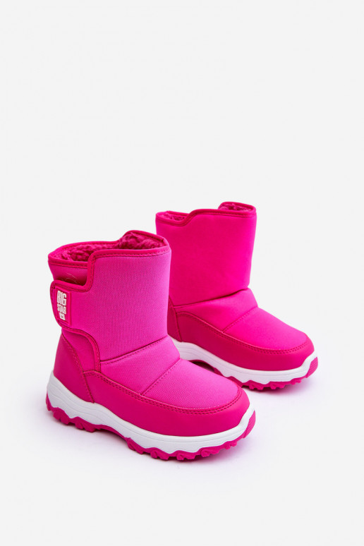 Botas de nieve calentadas con cierres adhesivos Infantiles rosa Big Star MM374121