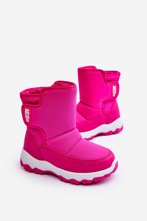 Botas de nieve calentadas con cierres adhesivos Infantiles rosa Big Star MM374121