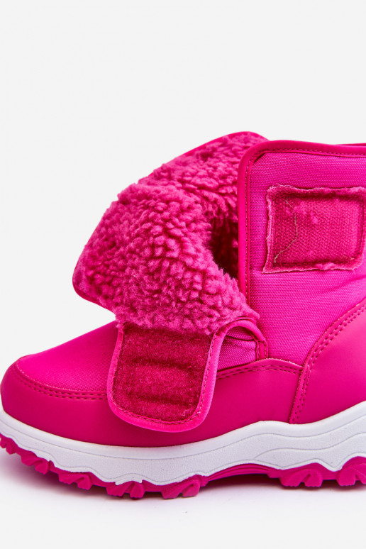 Botas de nieve calentadas con cierres adhesivos Infantiles rosa Big Star MM374121