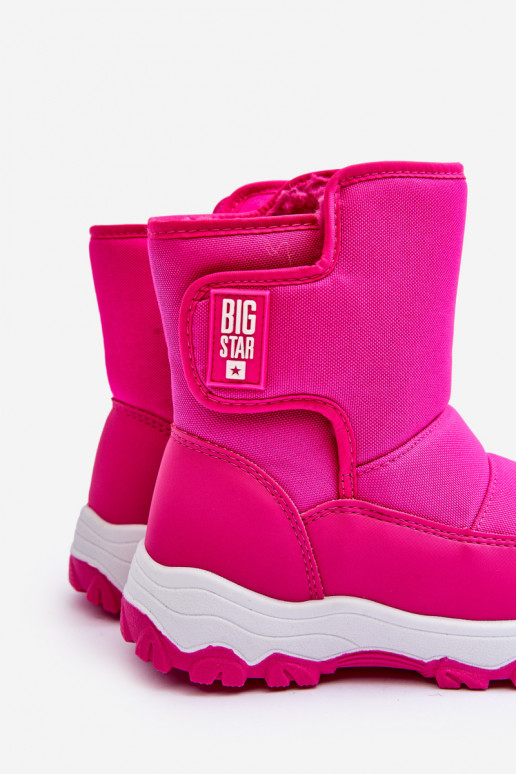 Botas de nieve calentadas con cierres adhesivos Infantiles rosa Big Star MM374121
