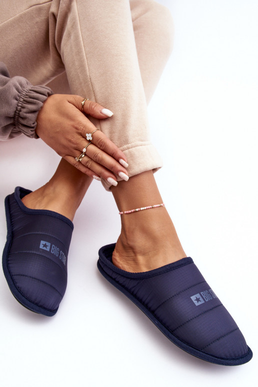 Zapatillas de casa modelo clásico en color azul oscuro Big Star KK274601