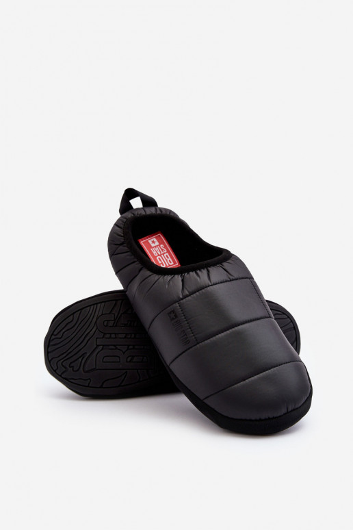 Zapatillas de calentamiento de un modelo resistente, negro Big Star KK174363 Zapatillas de calentamiento de un modelo resistente, negro Big Star KK174363