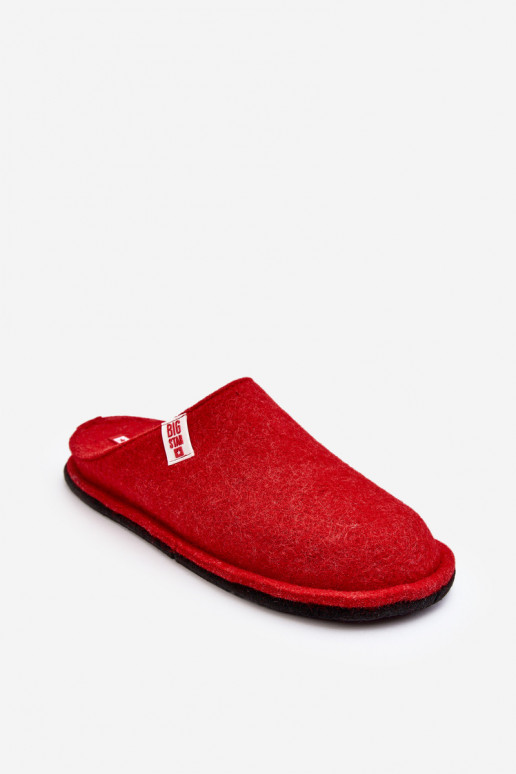 Pantuflas modelo clásico Big Star KK276012 rojo