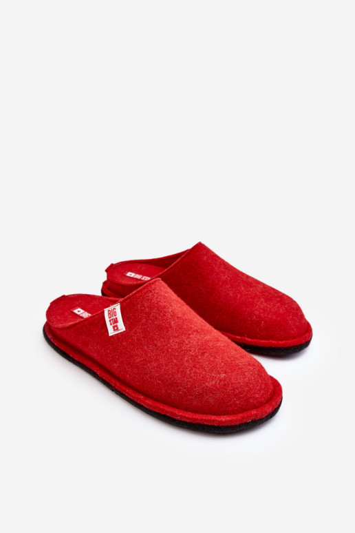 Pantuflas modelo clásico Big Star KK276012 rojo