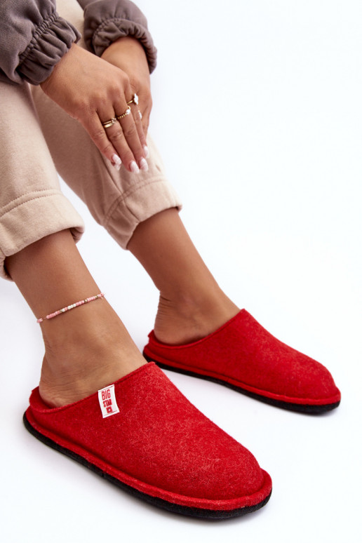 Pantuflas modelo clásico Big Star KK276012 rojo