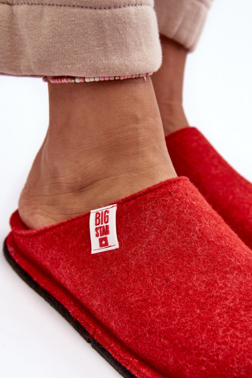 Pantuflas modelo clásico Big Star KK276012 rojo