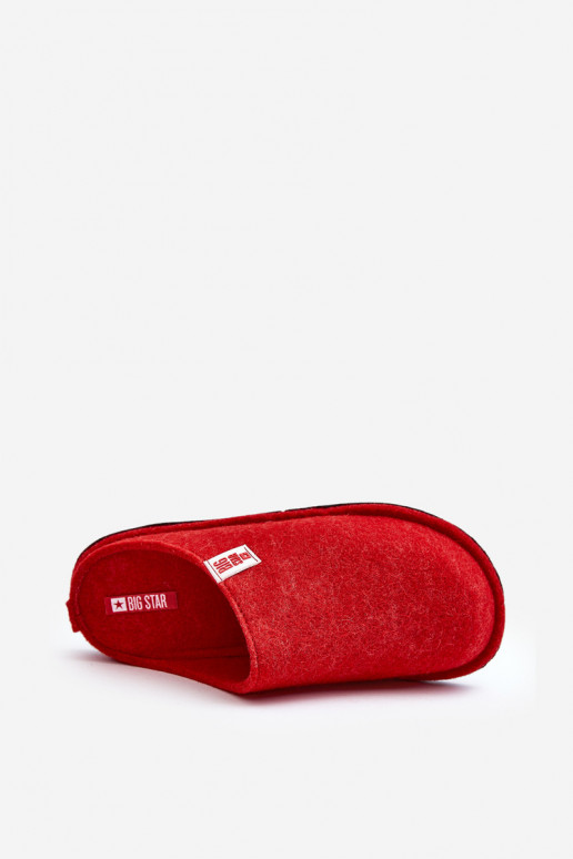Pantuflas modelo clásico Big Star KK276012 rojo