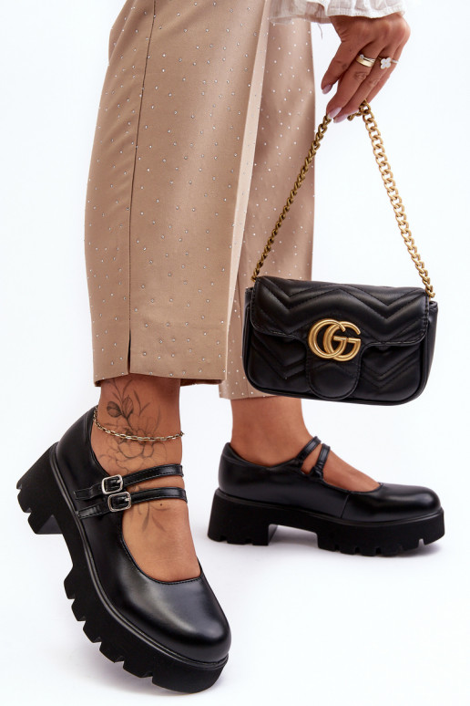 Zapatos tacón bajo Saviwa negros
