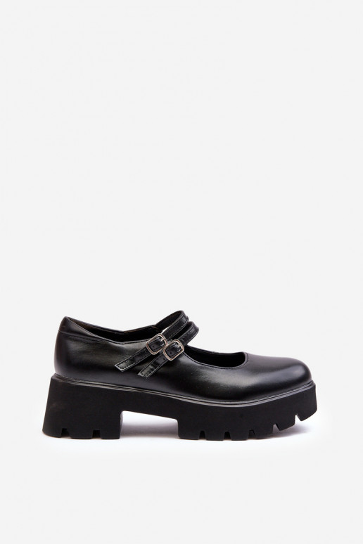 Zapatos tacón bajo Saviwa negros