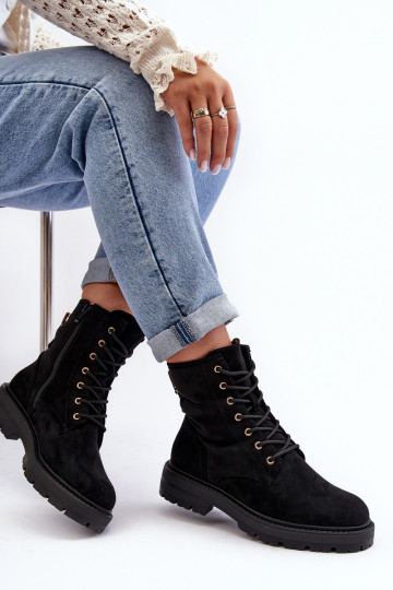 botas con cremalleras en color negro Ninsuni 2