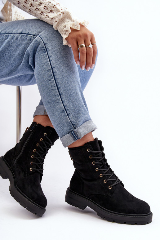 botas con cremalleras en color negro Ninsuni