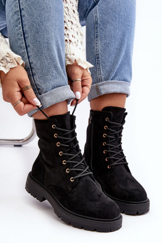 botas con cremalleras en color negro Ninsuni