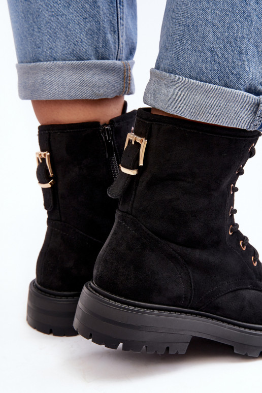 botas con cremalleras en color negro Ninsuni