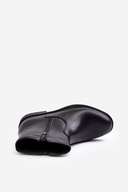 Botas con cremalleras en color negro Brosta