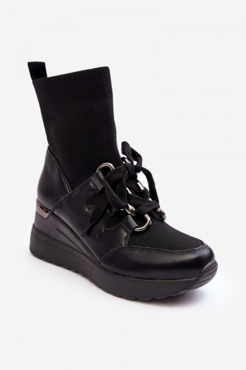 Botas con suela tipo calcetín en color negro Helladina