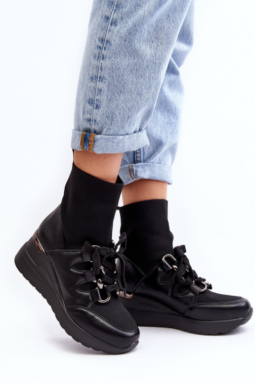 Botas con suela tipo calcetín en color negro Helladina Botas con suela tipo calcetín en color negro Helladina