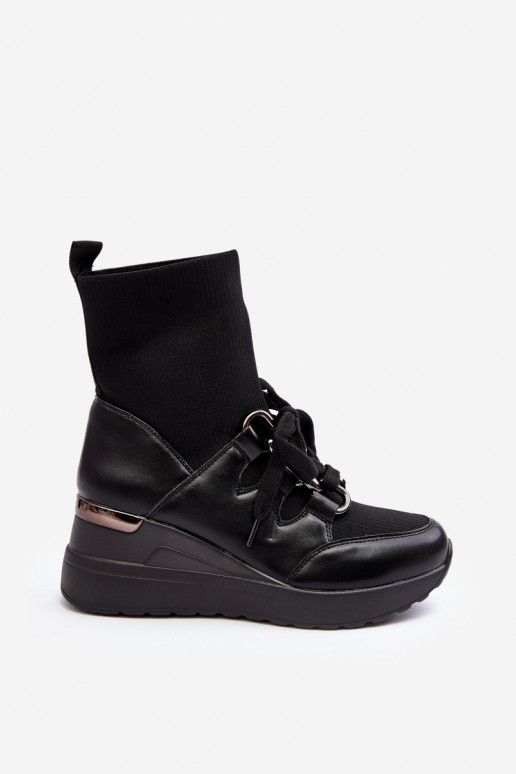 Botas con suela tipo calcetín en color negro Helladina