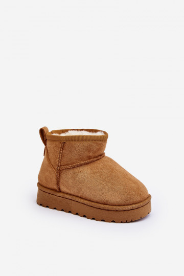 Botas de nieve para niños Botas calentadas marrón Nallita