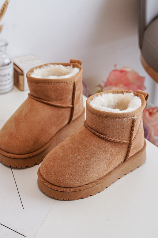 Botas de nieve para niños Botas calentadas marrón Nallita