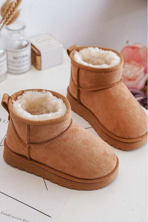 Botas de nieve para niños Botas calentadas marrón Nallita