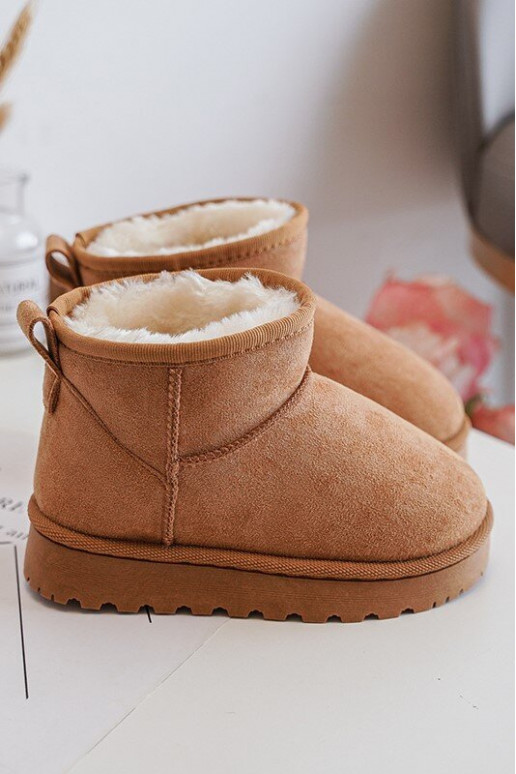 Botas de nieve para niños Botas calentadas marrón Nallita