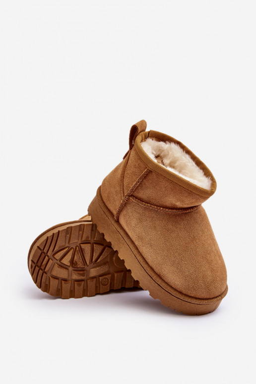 Botas de nieve para niños Botas calentadas marrón Nallita