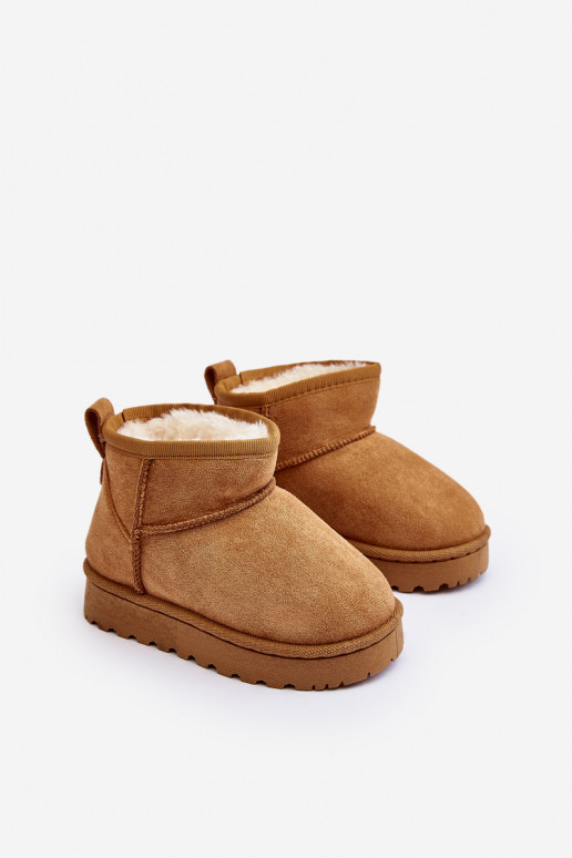 Botas de nieve para niños Botas calentadas marrón Nallita