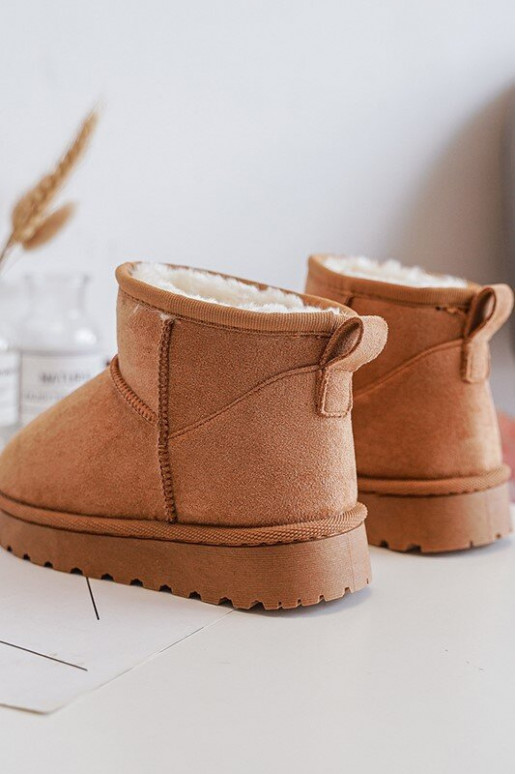 Botas de nieve para niños Botas calentadas marrón Nallita
