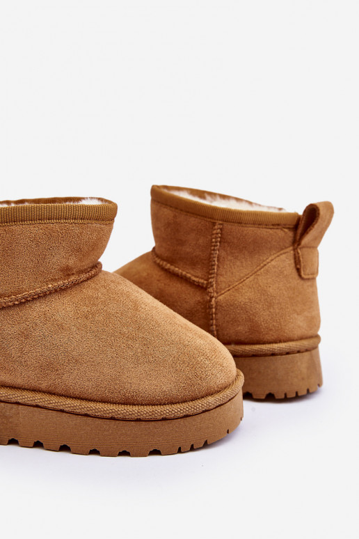 Botas de nieve para niños Botas calentadas marrón Nallita