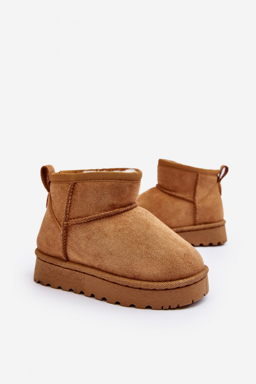 Botas de nieve para niños Botas calentadas marrón Nallita