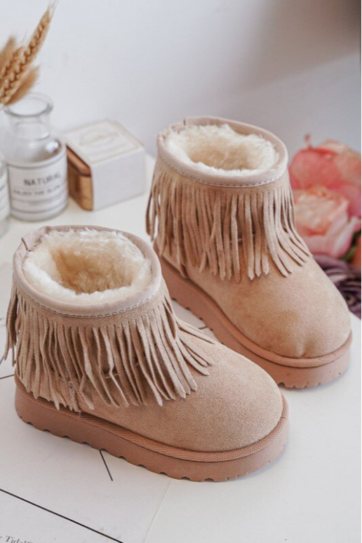 Botas de nieve calentadas Infantil i Frędzlami beige Nimia