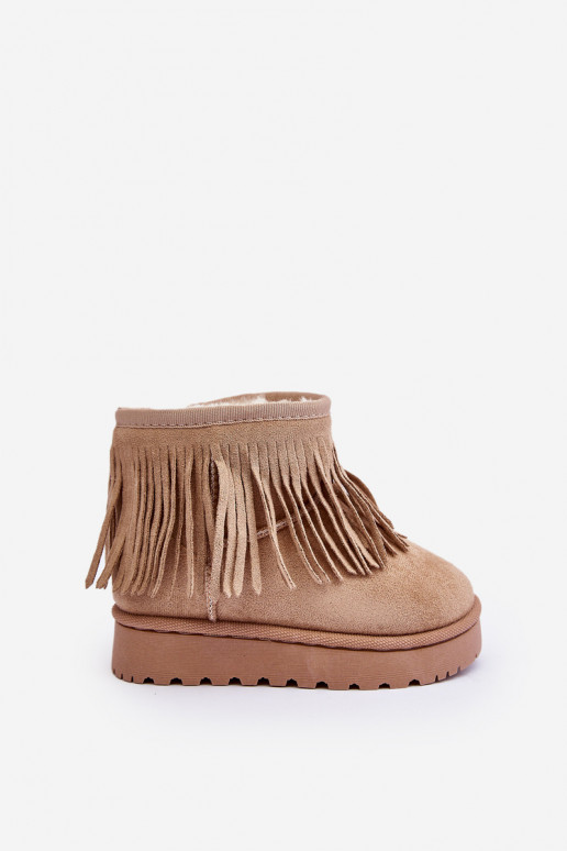 Botas de nieve calentadas Infantil i Frędzlami beige Nimia