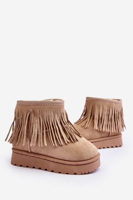 Botas de nieve calentadas Infantil i Frędzlami beige Nimia