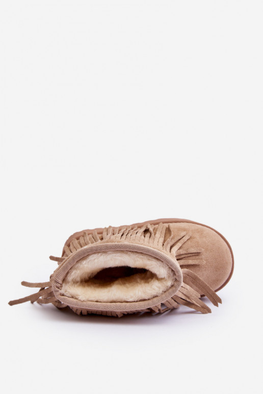 Botas de nieve calentadas Infantil i Frędzlami beige Nimia